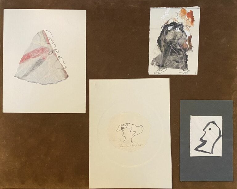 Slavko KOPA (1913-1995) - Personnage - Collage et encre sur carton mince, au do…