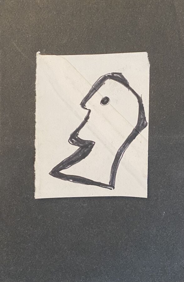 Slavko KOPA (1913-1995) - Personnage - Collage et encre sur carton mince, au do…