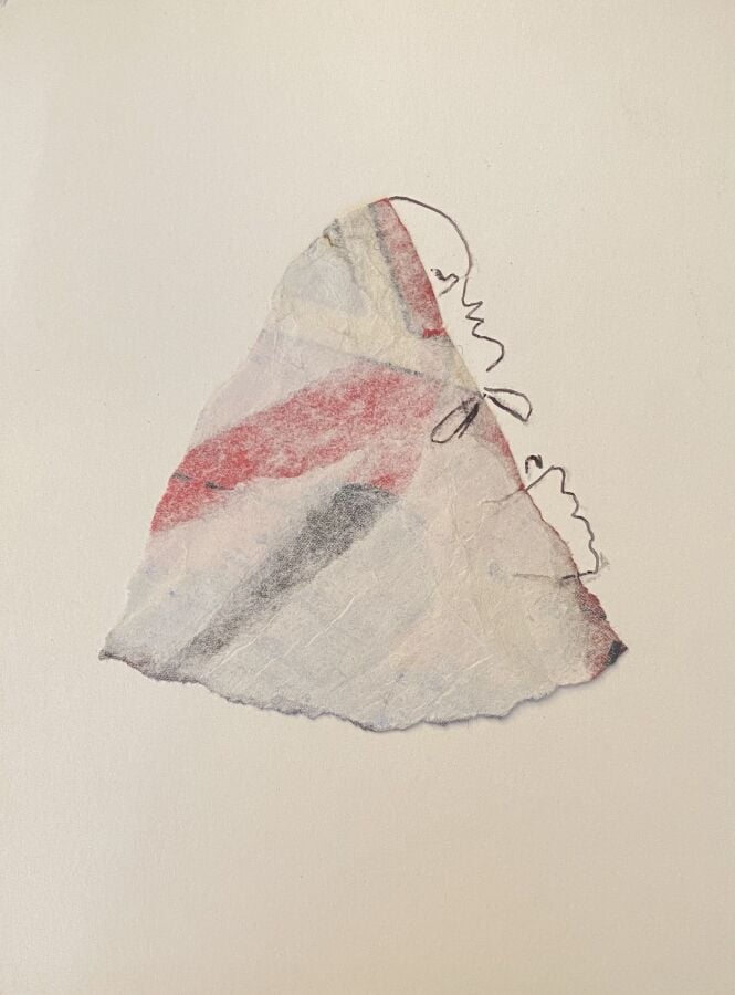 Slavko KOPA (1913-1995) - Personnage - Collage et encre sur carton mince, au do…