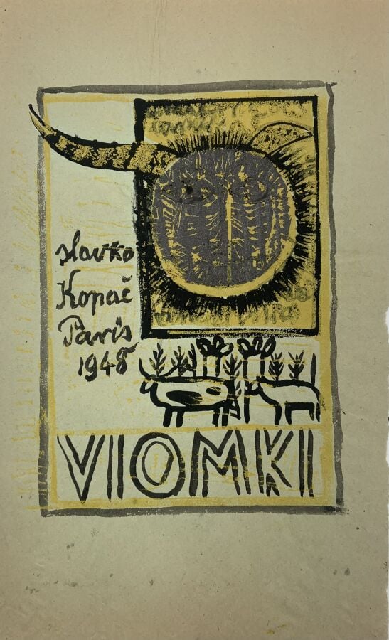 Slavko KOPA (1913-1995) - Personnage fantastique - Encre et aquarelle sur papie…