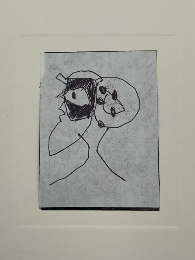Slavko KOPA (1913-1995) - Personnage - Stylo bille sur papier, cachet du monogr…
