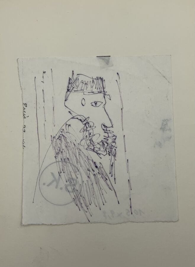 Slavko KOPA (1913-1995) - Personnage - Stylo bille sur papier, cachet du monogr…