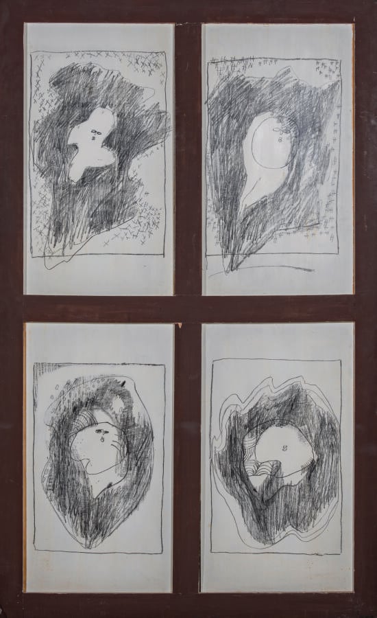 Slavko KOPA (1913-1995) - Sans titre, 1972 - Ensemble de 4 panneaux en forme de…