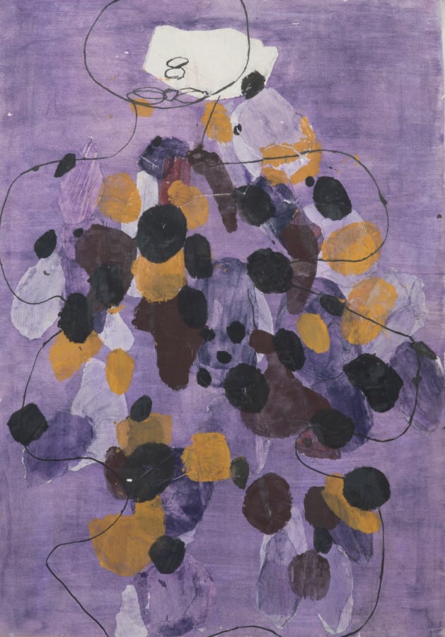 Slavko KOPA (1913-1995) - Tête sous un arbre, 1972 - Technique mixte sur papier…