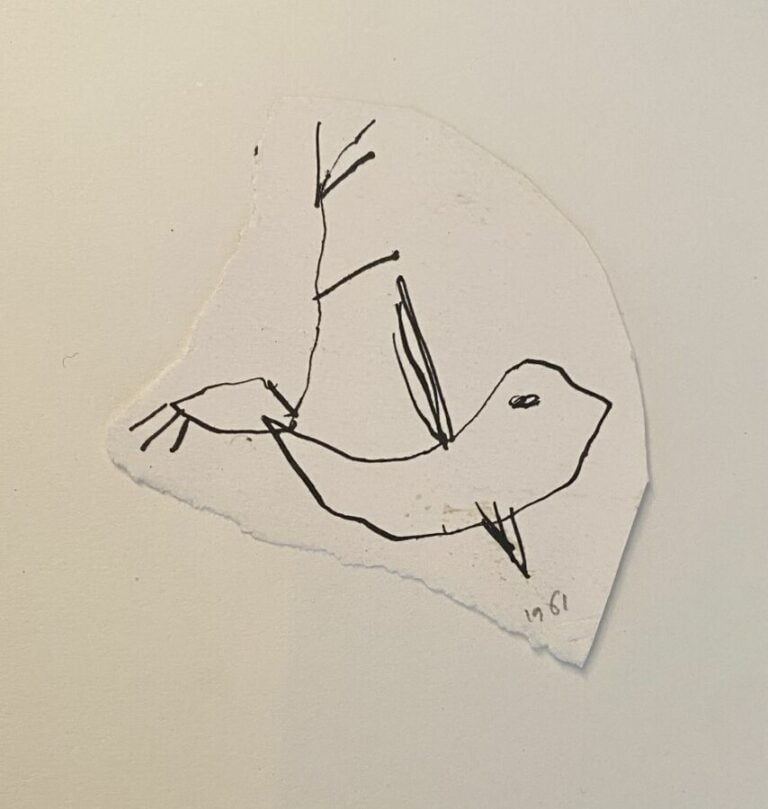Slavko KOPA (1913-1995) - Visage de profil - Encre sur papier imprimé, cachet d…