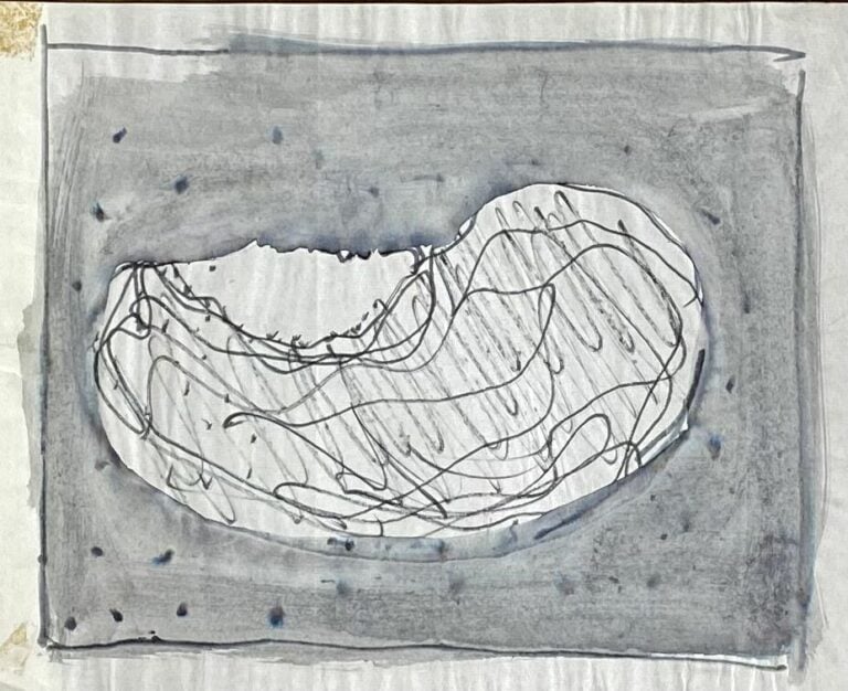 Slavko KOPA (1913-1995) - Visage de profil - Technique mixte sur papier, monogr…