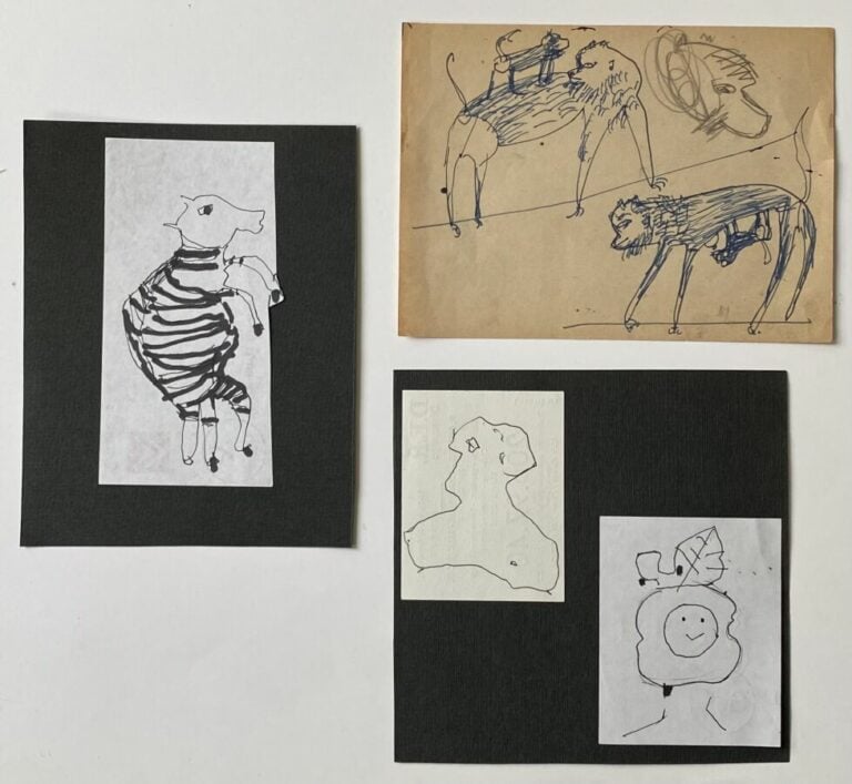 Slavko KOPAC (1913-1955) - Animal, - encre sur papier imprimé, cachet du monogr…