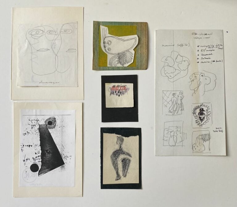 Slavko KOPAC (1913-1955) - Composition - Technique mixte sur papier, cachet du…