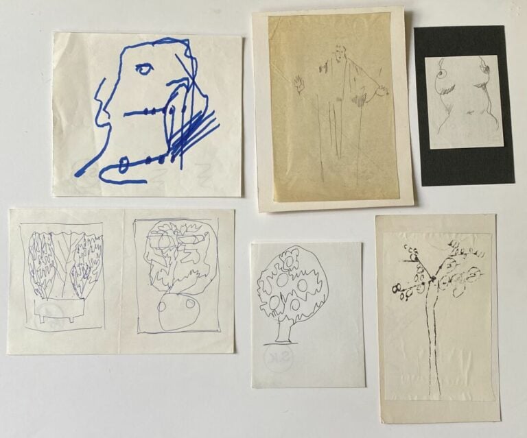 Slavko KOPAC (1913-1955) - Deux compositions florales sur une même feuille de p…