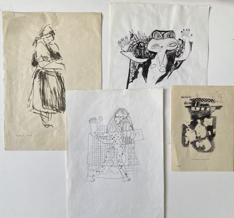Slavko KOPAC (1913-1955) - Femme, 1941-1942 - Encre sur papier, datée et située…