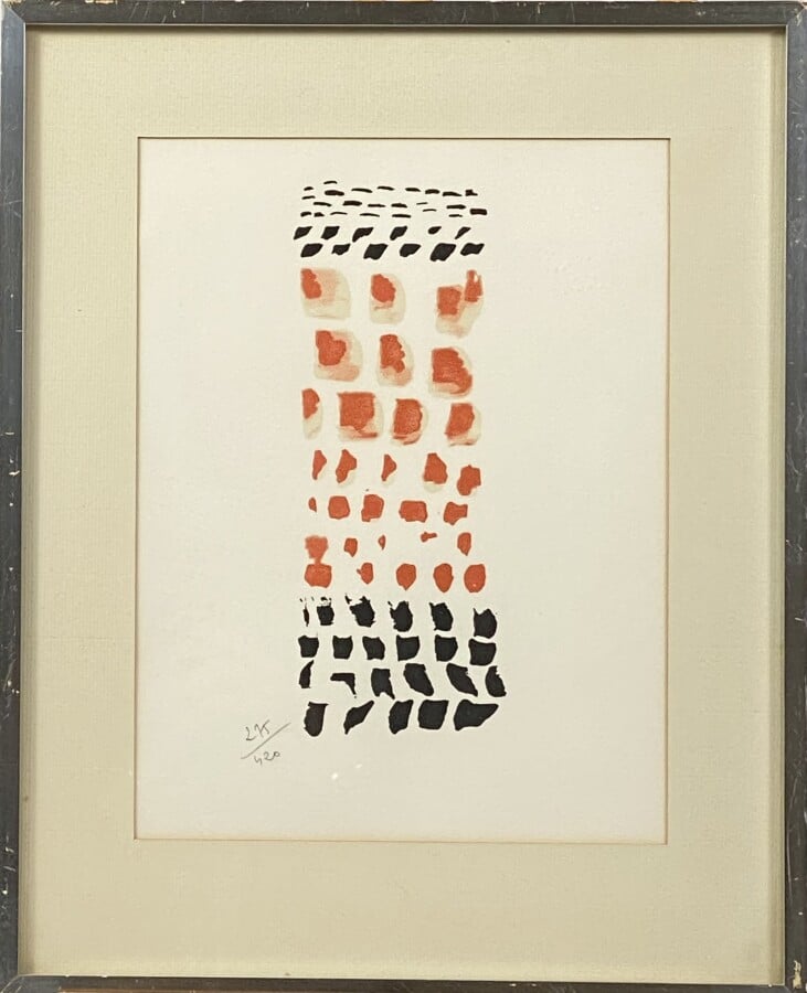 Sonia DELAUNAY (1885-1979) - Compositions, - Deux lithographies en couleurs, un…