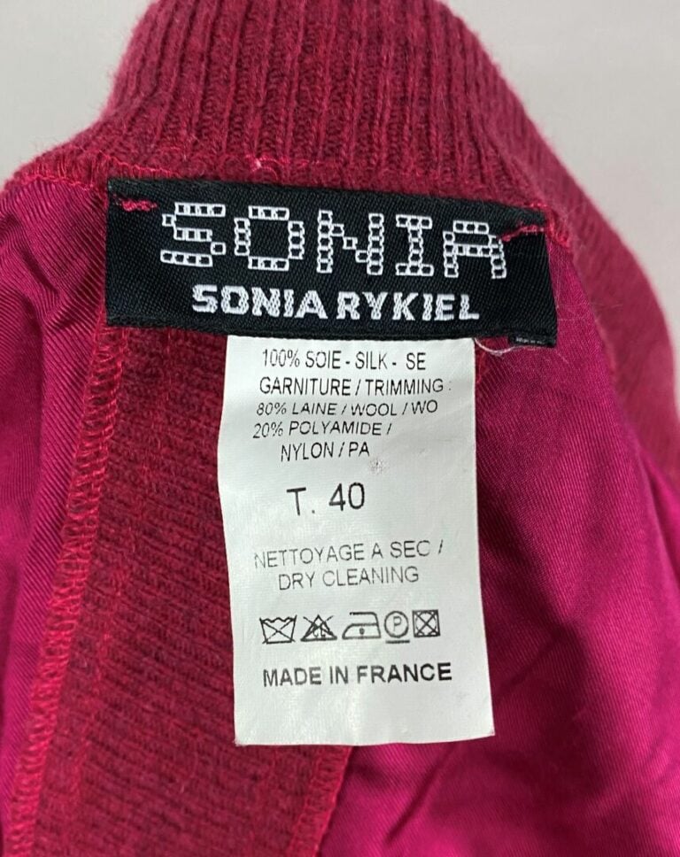 Sonia RYKIEL - Gilet en soie et laine fushia