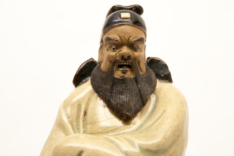 [/] SUJET EN GRES DE SHIWAN A L'EFFIGIE DU CHASSEUR DE DEMONS, ZHONG KUI - Chin…
