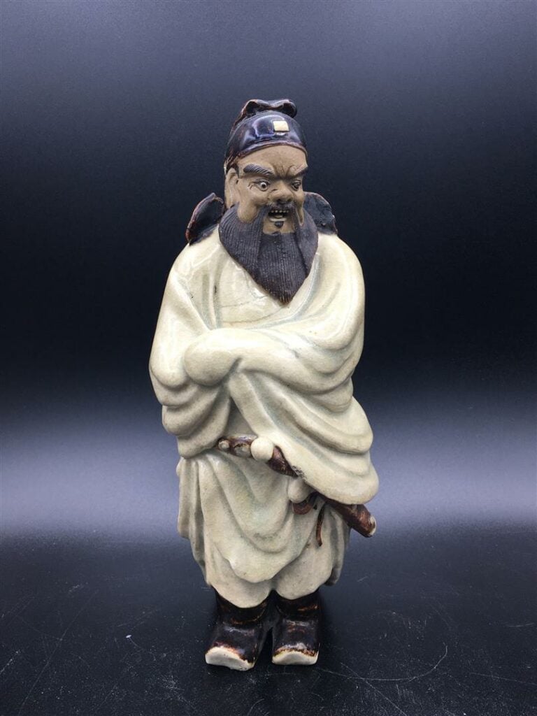 [/] SUJET EN GRES DE SHIWAN A L'EFFIGIE DU CHASSEUR DE DEMONS, ZHONG KUI - Chin…