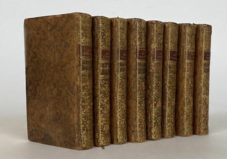 Sully - Mémoires - Londres,1767 - 8 vol in-12 pl veau