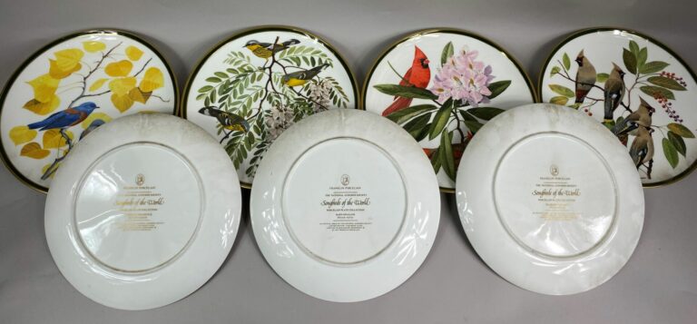 The National Audubon Society - Suite de dix assiettes en porcelaine à décor pol…
