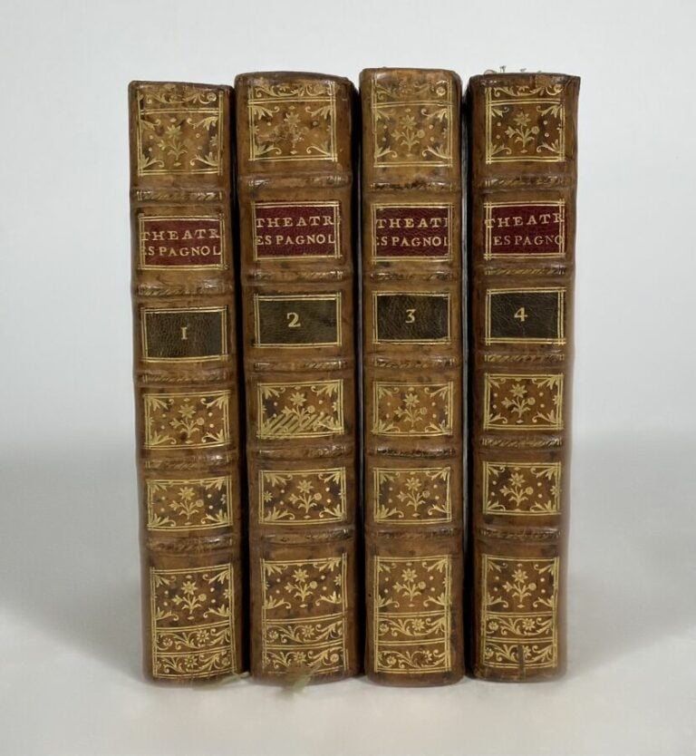 Théâtre espagnol Ancy le jeune, 1770. - 4 vols in-12, plein veau.