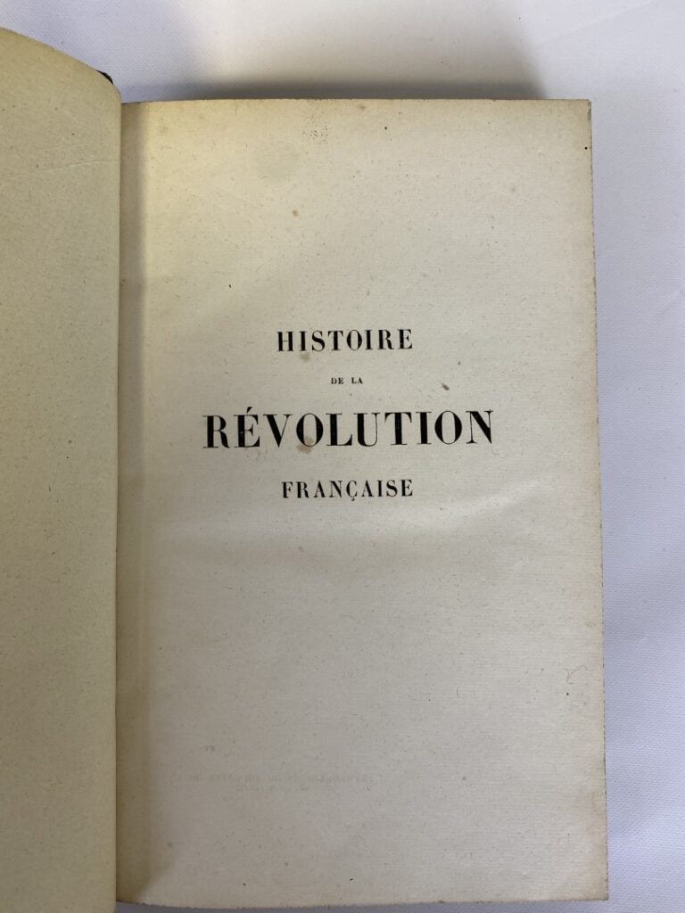 THIERS (Adolphe) : - Histoire de la Révolution française. - Paris. Furne, 1839…