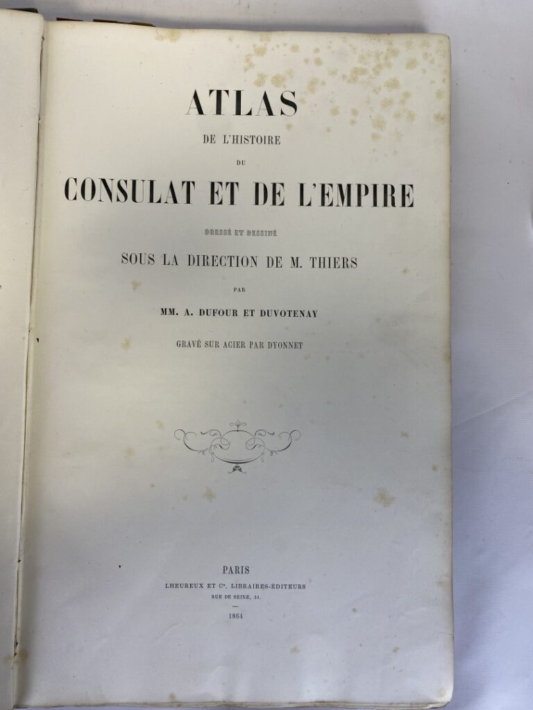 THIERS (Adolphe) : - Histoire du Consulat et de l'Empire. - Paris. Paulin, 1849…