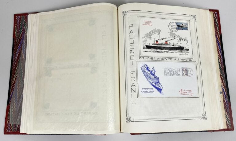 TIMBRES. Un classeur contenant des cartes émissions 1er jour et un classeur con…
