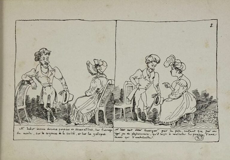 [Topffer,Histoire de Mr Jabot] Edité à Genève en 1833, Relié In-8.Rare et éléga…