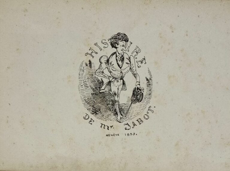 [Topffer,Histoire de Mr Jabot] Edité à Genève en 1833, Relié In-8.Rare et éléga…