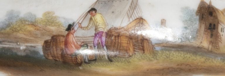 TOURNAI - Service à café se composant de cinq tasses et leur sous tasse, deux j…