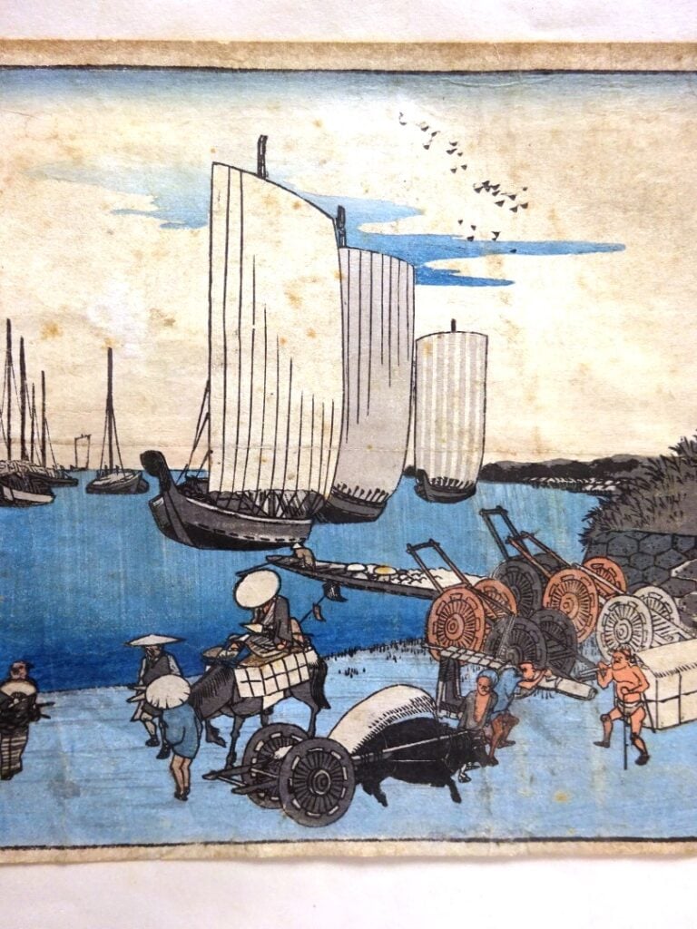 [.] Utagawa Hiroshige (1797-1858): - Oban yoko-e de la série Toto meisho (Vues…