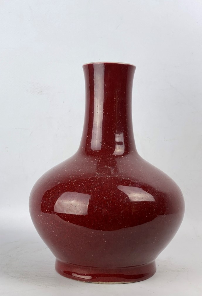 Vase en grès porcelaineux à glaçure dite "sang de boeuf", tianqiuping - Chine -…