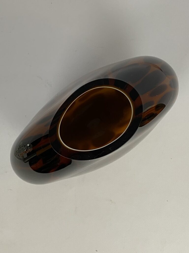 Vase en verre doublé à décor tacheté - H: (env.): 20 cm