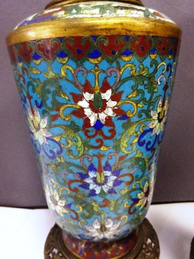 [VENDU VENTE 18 DEC 20 PARIS] IMPORTANTE PAIRE DE VASES EN BRONZE EN EMAUX CLOI…