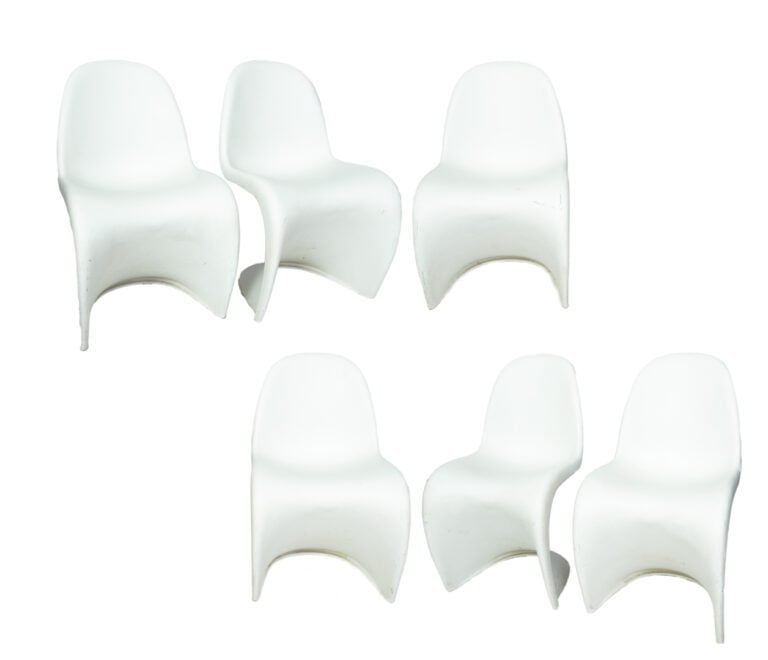Verner PANTON (1926-1998) - Pour VITRA - Suite de six chaises modèle Panton cha…