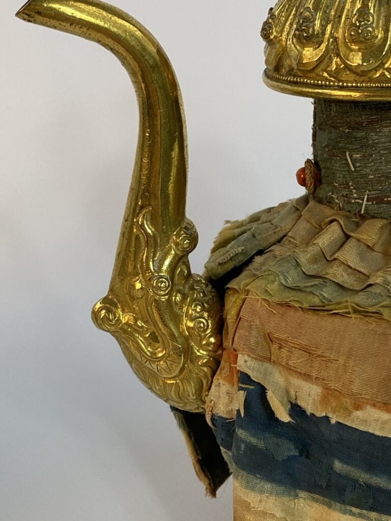 VERSEUSE / KENDI EN LAITON ET CUIVRE - Tibet ? - Théière / Verseuse au bec vers…