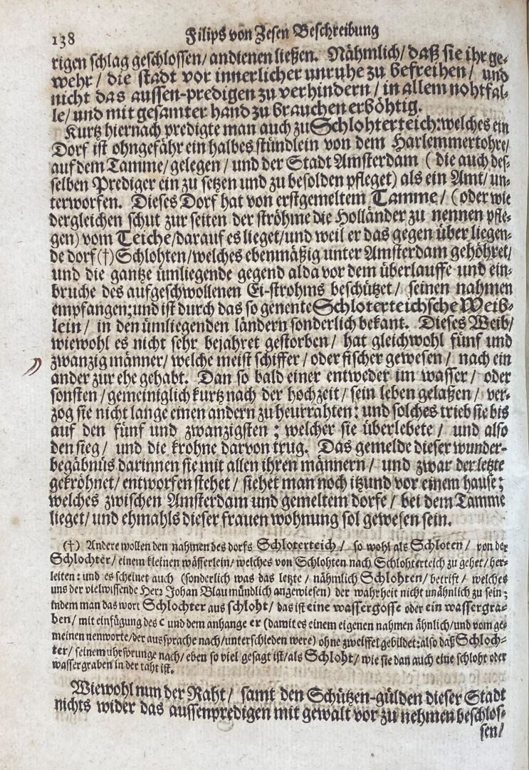 von ZESEN, FILIP; {Filips, Philipp) : - BESCHREIBUNG DER STADT AMSTERDAM. Darin…