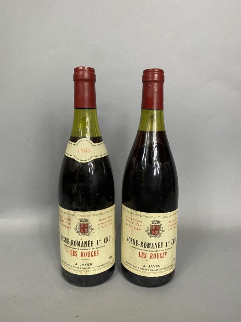 Vosne-Romanée, 1er Cru, Les rouges - lot de deux bouteilles, 1980 - (bas goulot…