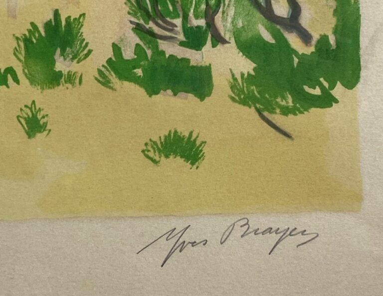 Yves BRAYER (1907-1990) - Paysage de Camargue avec cavalière - Lithographie sig…