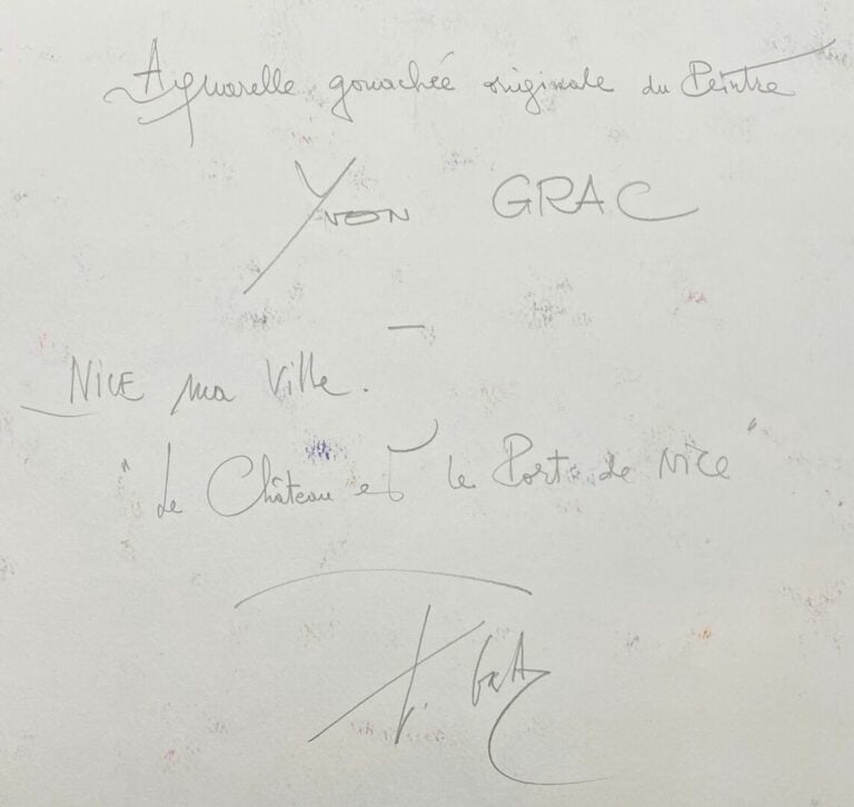 Yvon GRAC (1945) - Suite de trois dessins sur le thème "Nice ma ville" à l'aqua…