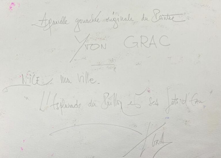 Yvon GRAC (1945) - Suite de trois dessins sur le thème "Nice ma ville" à l'aqua…