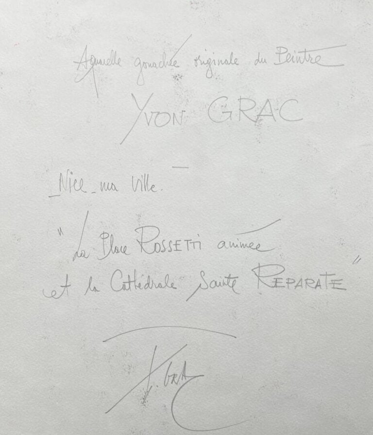 Yvon GRAC (1945) - Suite de trois dessins sur le thème "Nice ma ville" à l'aqua…