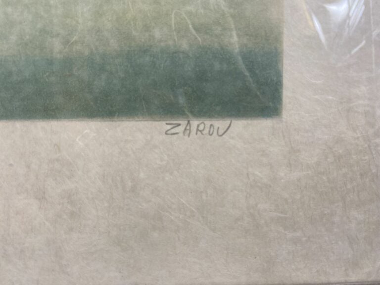 ZAROU (1930-2013) - Taureaux en Camargue - Lithographie sur papier japon signée…
