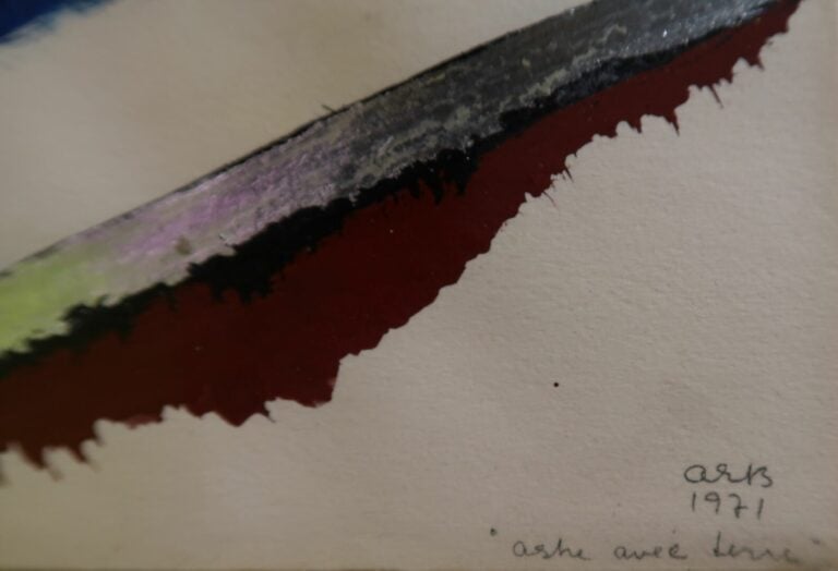 Anna Eva BERGMAN (1909-1987) - Astre avec Terre, 1971 - Gouache et feuille de m…