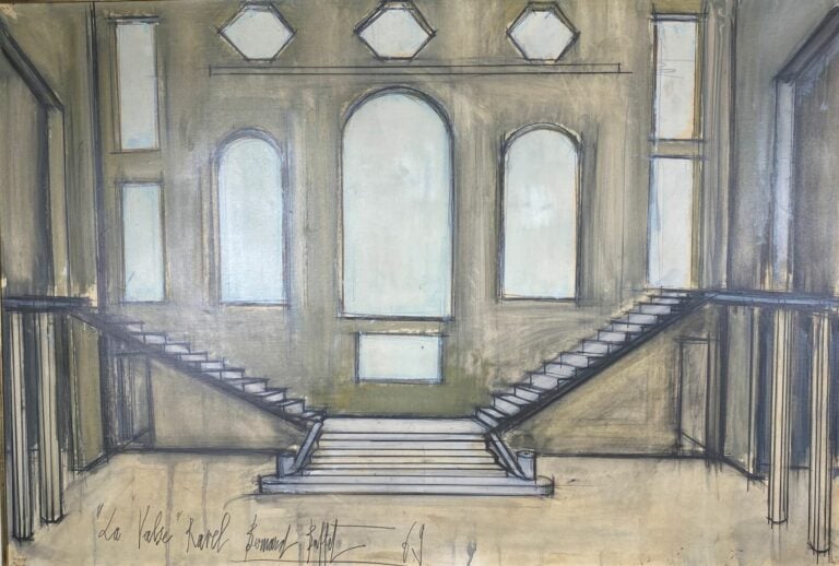 D'après Bernard BUFFET (1928-1999) - Valse de Ravel, 1969 - Procédé sur toile r…