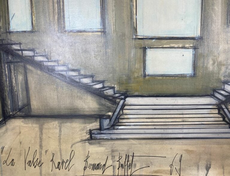 D'après Bernard BUFFET (1928-1999) - Valse de Ravel, 1969 - Procédé sur toile r…