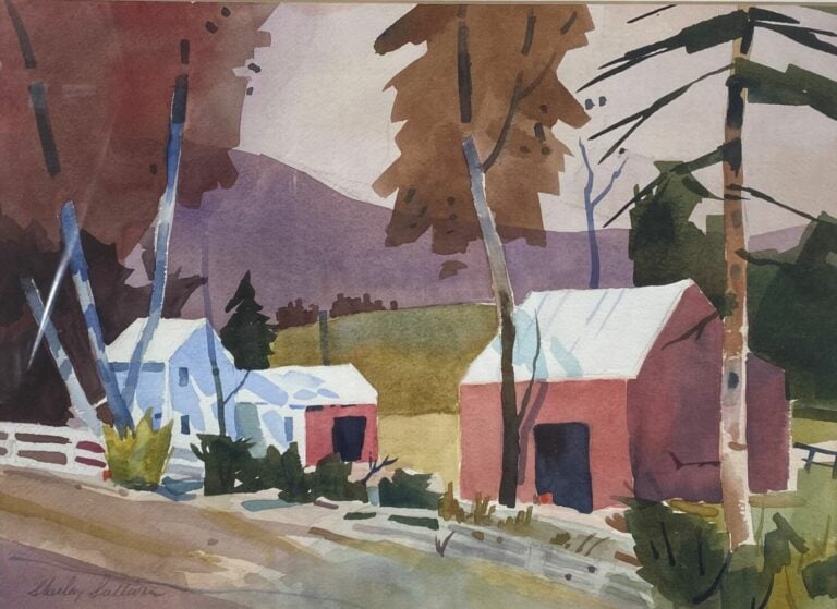 Shirley SULLEIR (?) (XXe siècle) - Deux paysages de campagne - Deux aquarelles…