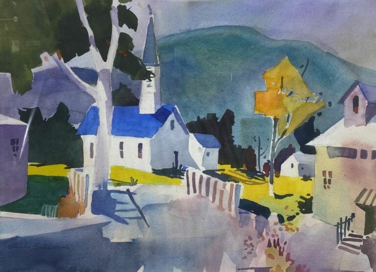 Shirley SULLEIR (?) (XXe siècle) - Deux paysages de campagne - Deux aquarelles…