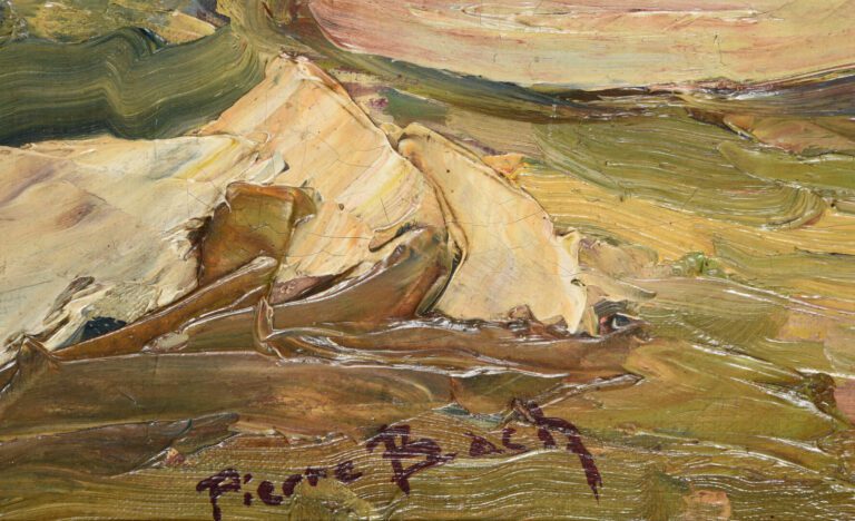 Pierre BACH (1906-1971) - Paysage de montagne - Huile sur toile - Signée en bas…