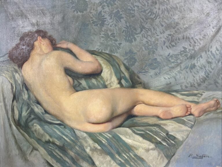 Paul SIEFFERT (1874-1957) - Femme nue allongée - Huile sur toile - Signée en ba…