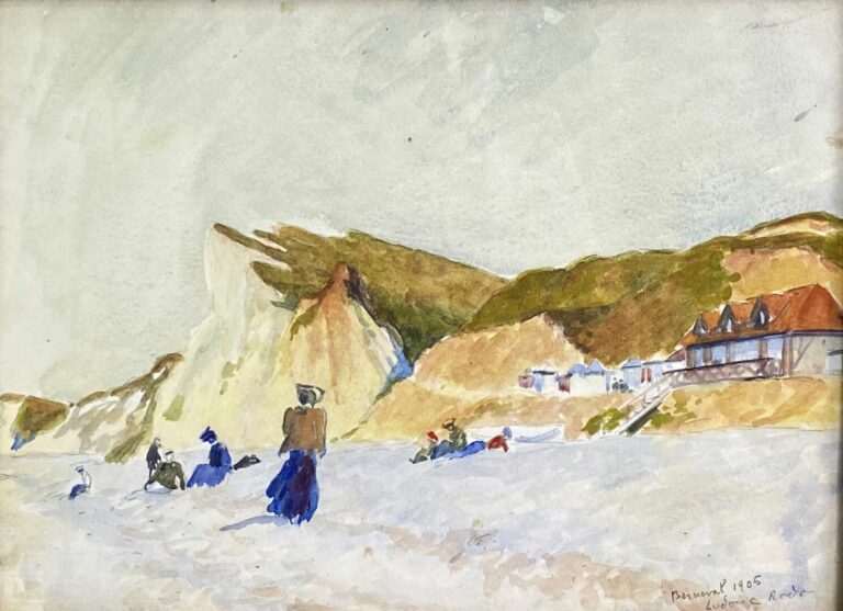 Ludovic RODO PISSARRO (1878-1952) - Berneval - Crayon et aquarelle sur papier -…