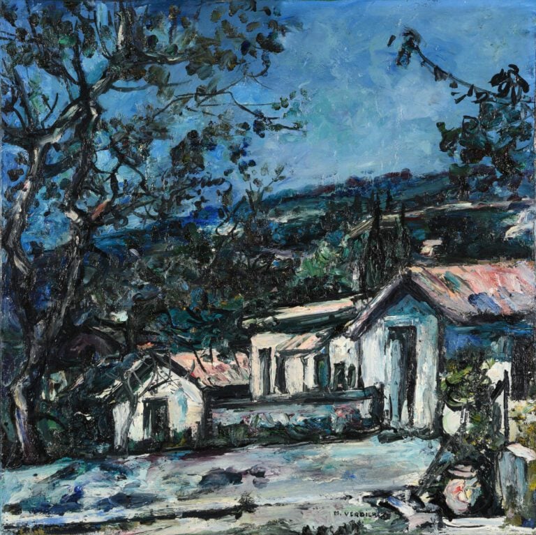 Maurice VERDIER (1919-2003) - Maison de campagne - Huile sur toile - Signée en…