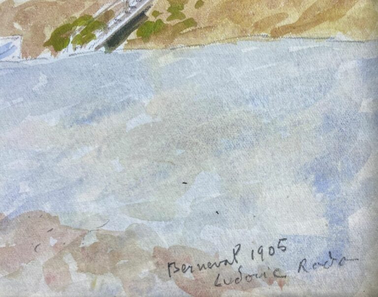 Ludovic RODO PISSARRO (1878-1952) - Berneval - Crayon et aquarelle sur papier -…